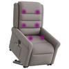 VidaXL Fauteuil inclinable de massage électrique Taupe Tissu 3303351