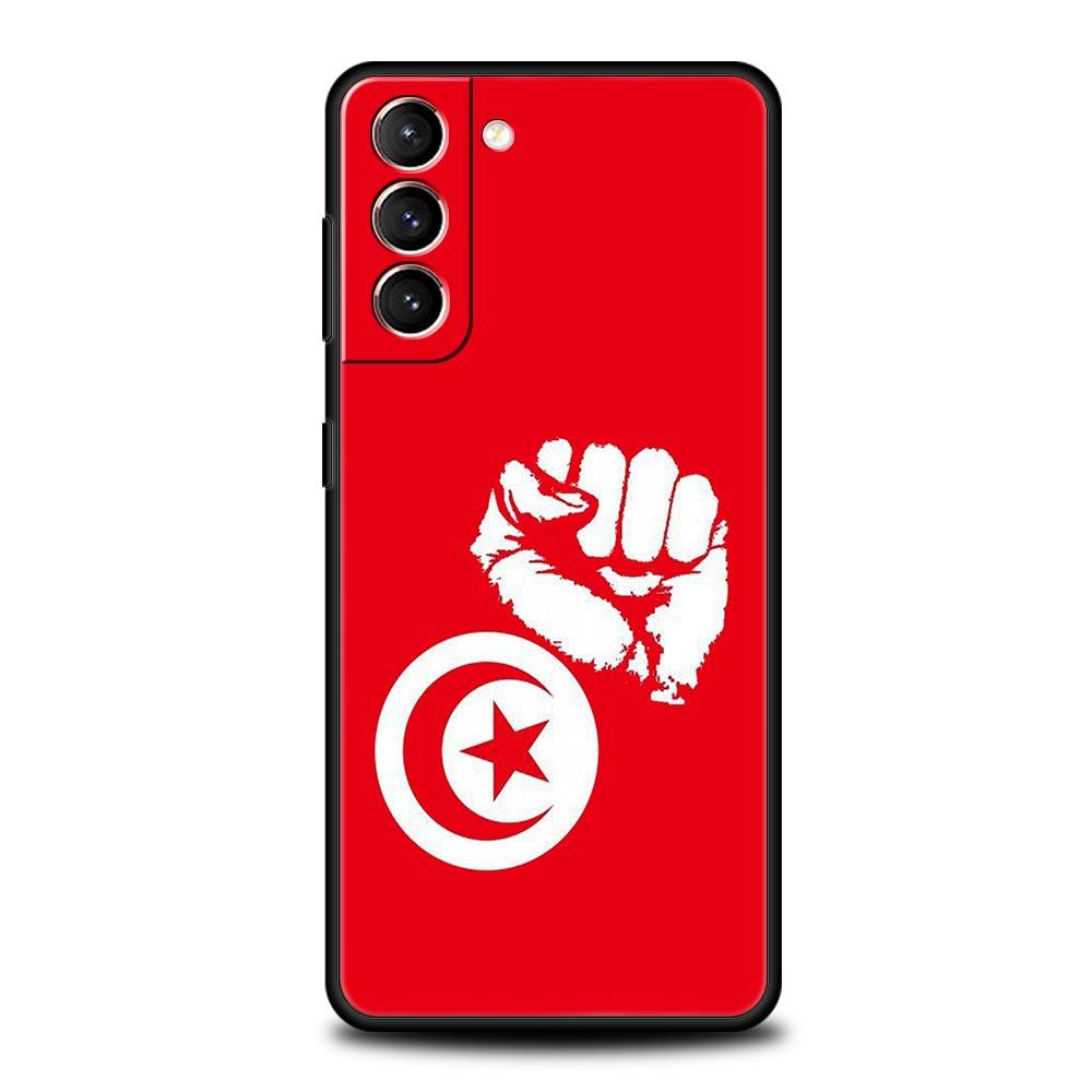 Soft TPU Phone Case For Samsung Galaxy S25 S24 S23 S22 S21 Ultra S20 FE 5G S10 S10E Plus Tunisia Passport Black Cover