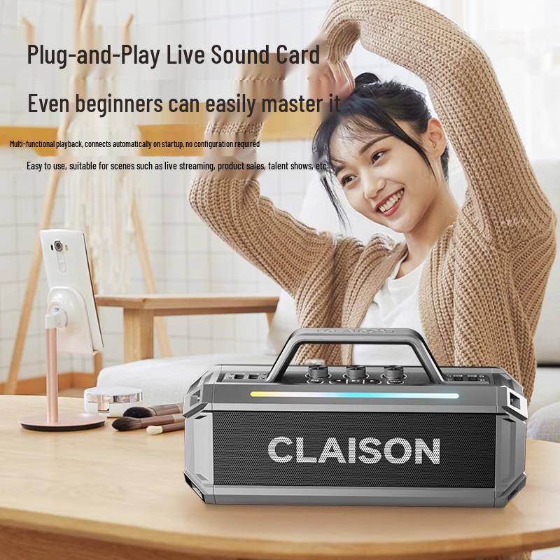 300W High-Power Wireless Bluetooth Speaker with Subwoofer for Outdoor and Home Use