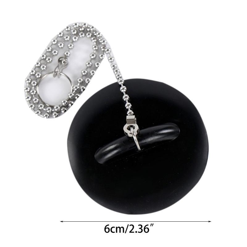 Bathtub Drain Stopper with Chain Rubber Drain Plug Bathtub Accessories Durable