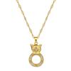 Collier Doré Léopard Tempérament Luxe Léger Magnifique Auspicieux Chaîne de Clavicule Polyvalente pour Femme Chaîne en Acier Titane