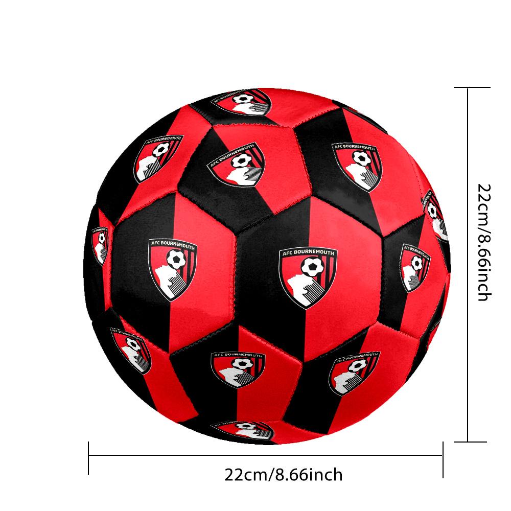 AFC Bournemouth Indoor Soccer Ball Size 5 Colorful All Ages Machine Stitched PVC Competition Ready Durable High-Bounce