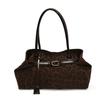 Koreanischer Stil Hakenverschluss Umhängetasche Einfarbige PU-Leder Leopardenmuster Handtasche Bohème-Stil Tragetasche Achseltaschen Damen