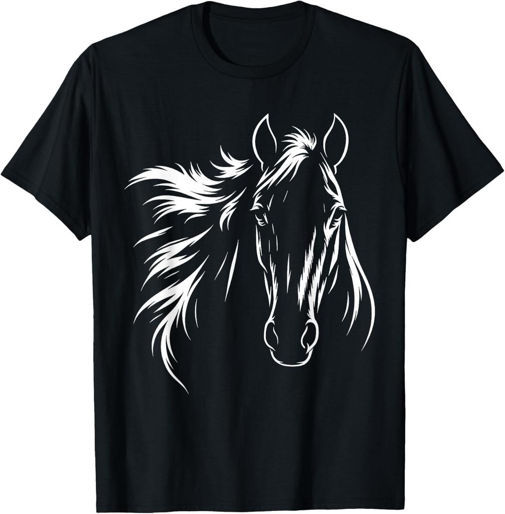 Cute & Elegant Horse Silhouette Art for Horse Lovers T-Shirt