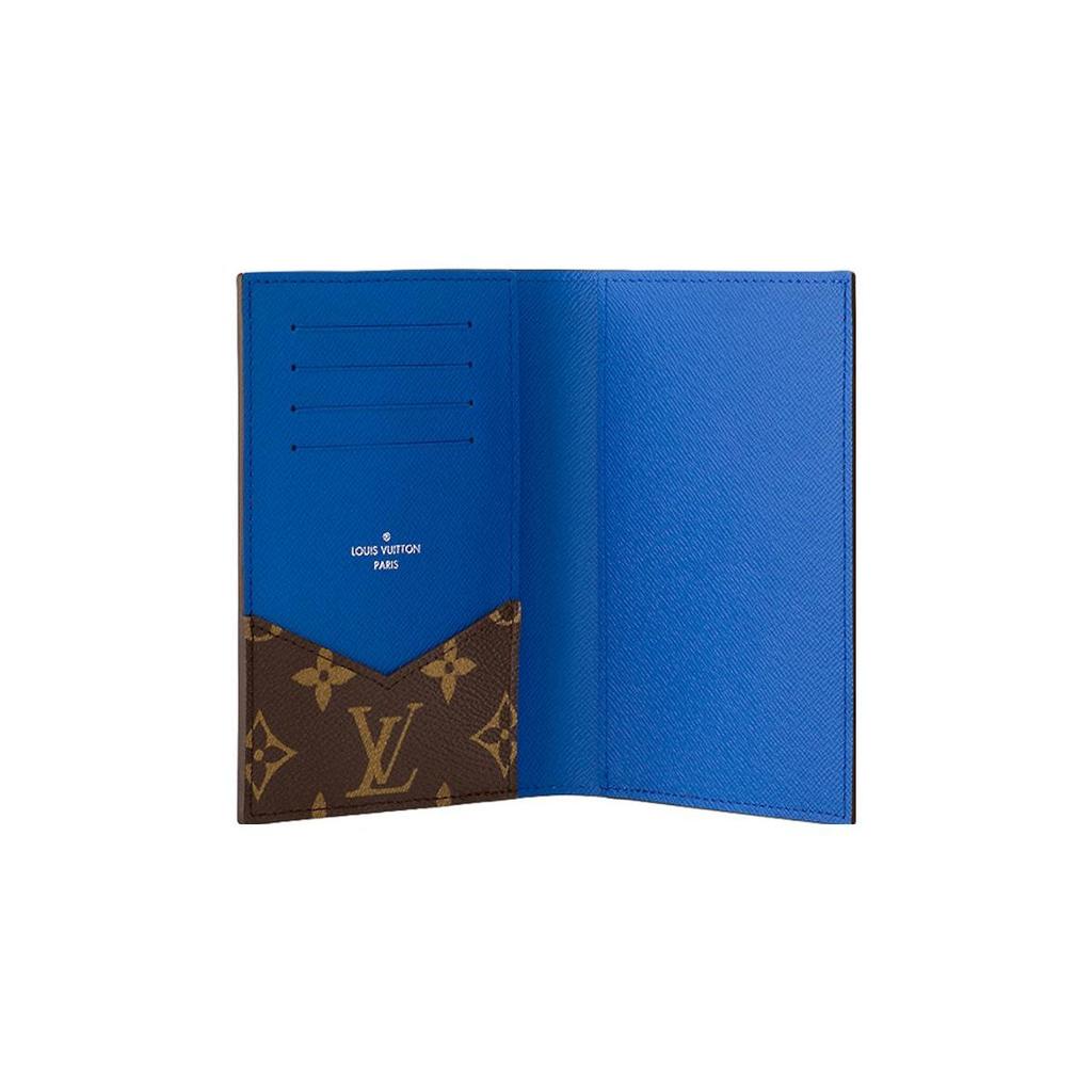 Louis Vuitton Colormania Monogram Flip Cover Passport Holder Men Accessories Blue M82865