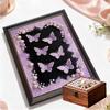 Kristall Perlen Malerei 5D DIY Rahmen Dekoration Malerei Lila Schmetterling Haus Wand Dekoration Transparente Perlen Edelstein Malerei Bild Kunsthandwerk