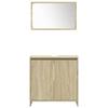 4 Piece Bathroom Furniture Set in Sonoma Oak Particleboard