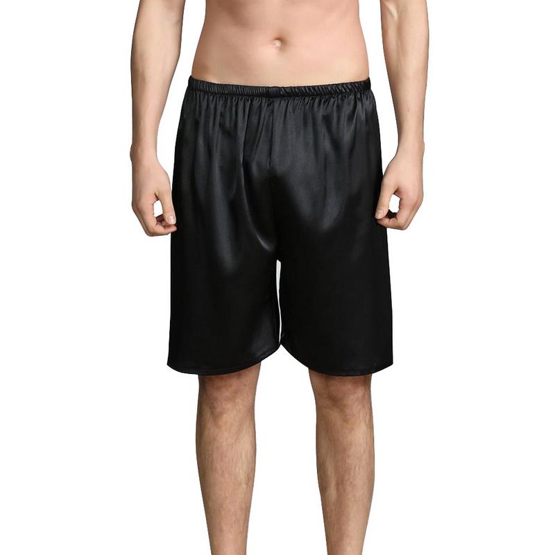 Sexy Men Sleepwear Shorts Comfy Silk 