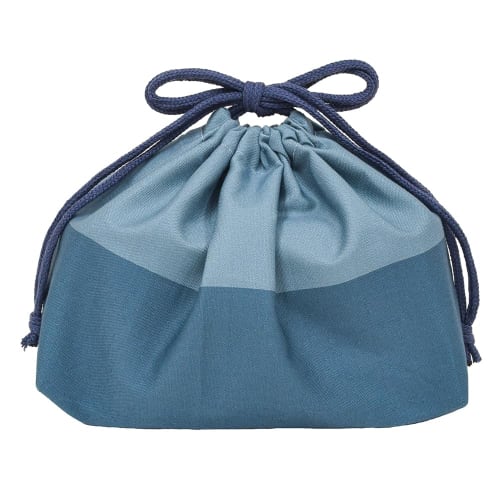Monochrome Lunch Drawstring Bag, Navy, 73647