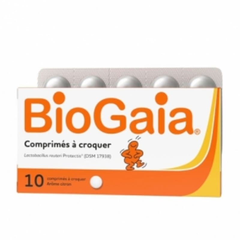 

Жувальні таблетки Biogaia Protectis зі смаком лимона, 10 таблеток (Франція)