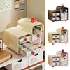 2 Layer 3 Grids Teas Bag Storage Box Large Capacity with Drawers Stationery Storage Box Acrylic Storage Container