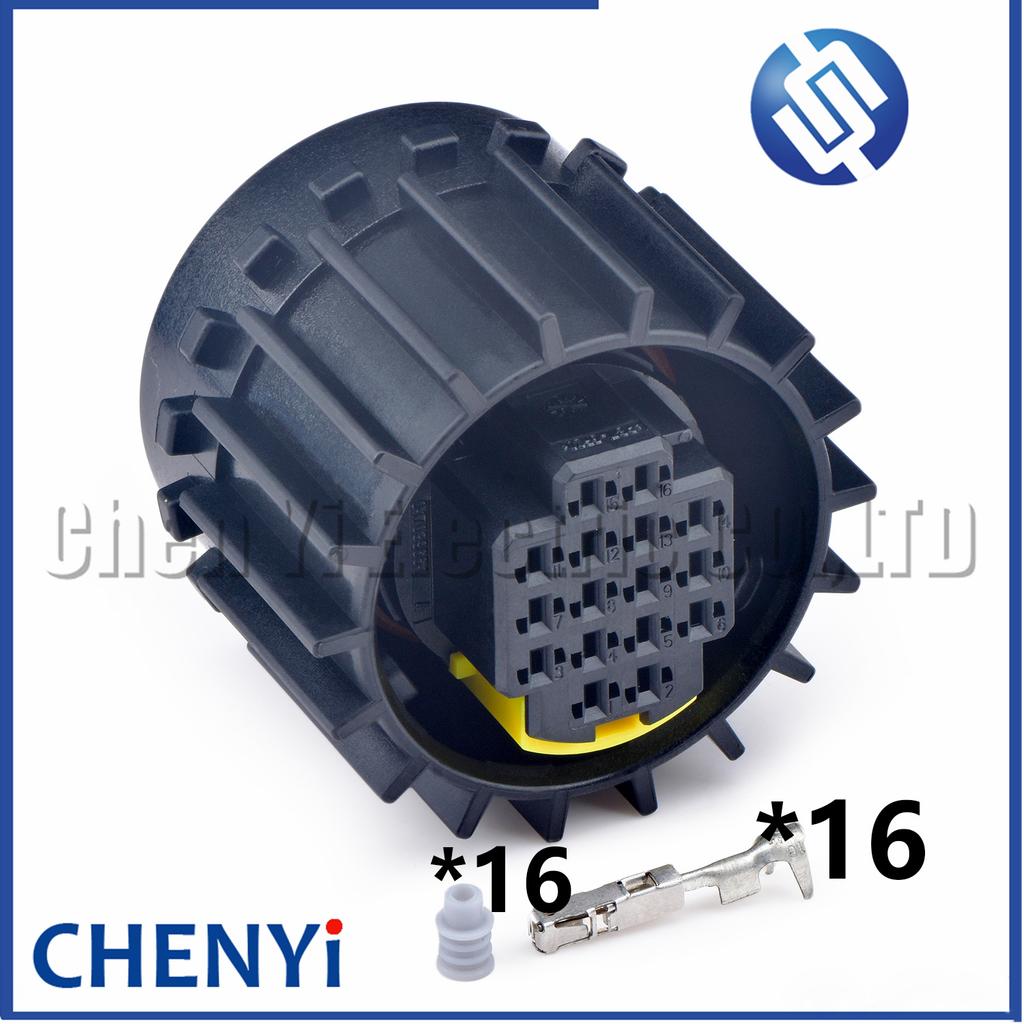 16 Pin Auto waterproof connector truck Engine wiring harness plug 1-1703964-1 1719909-1 1703963 0-1703966-1 For Xichai Weichai
