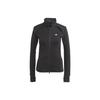 Training Cover-Up Solid Logo Stand Collar Long Sleeve Jacket Women Jacket Black HY9227