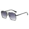 Fashion Pilot Sunglasses Men Women Luxury Brand Metal Big Frame Sun Glasses Vintage Steampunk Square Gradient Lens Eyewear UV400