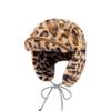Korean Version Retro Leopard Print Plush Cap Men's and Women's Outdoor Skiing Flight Hat Winter Warm Cycling Ear Hat