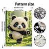 DIY Framed Pearl Painting Kit Cute Panda Bamboo 3D Sparkling Bead Art Canvas Elegant Home Wall Decor Creative Gift for Women Crafts