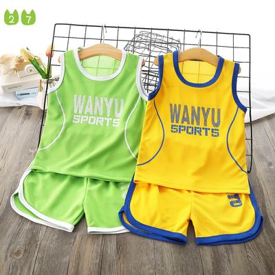 Summer Children's Vest Suit Baby Short Sleeve T-shirt Boys' Sportswear Ball Uniform