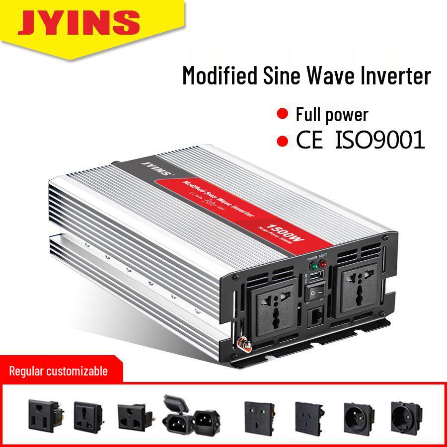 1500W Modified Sine Wave DC to AC Off-Grid Solar/Car Inverter 12V