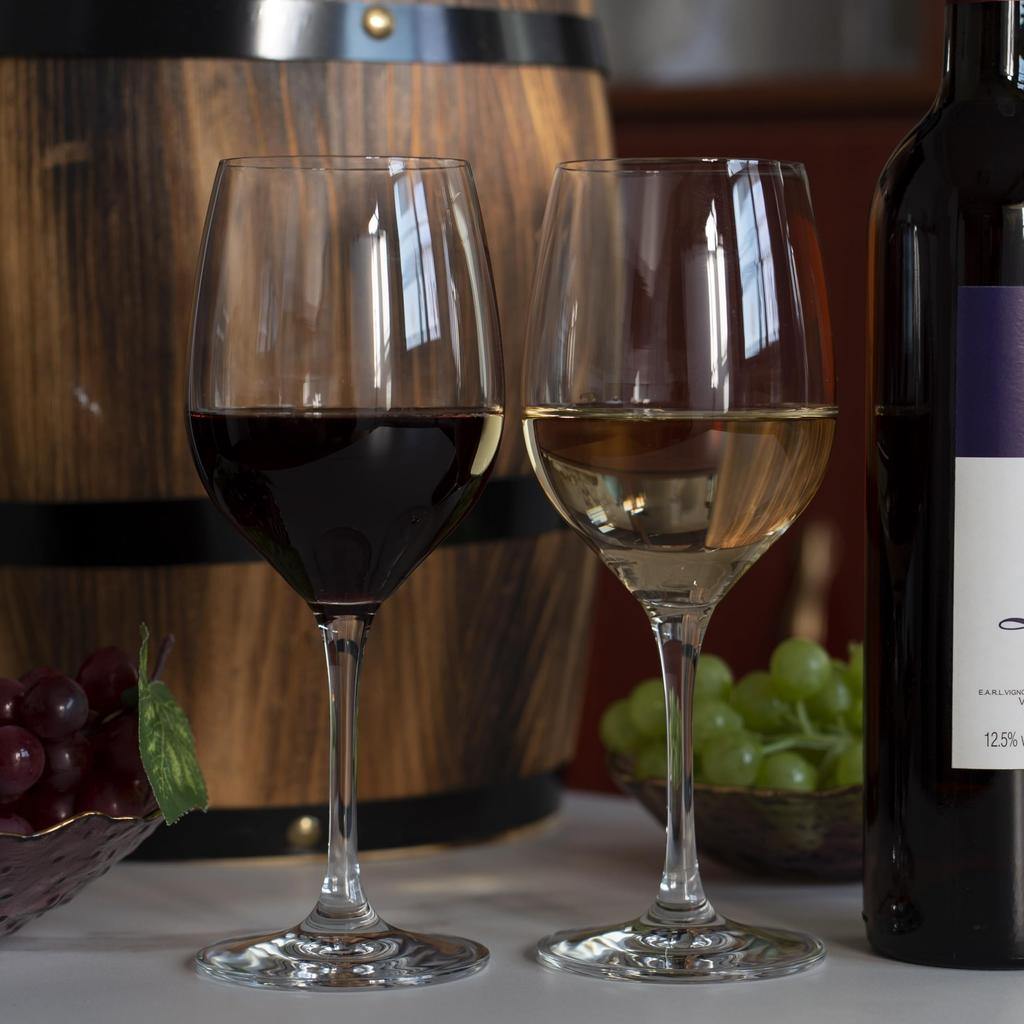 2 Stück Weingläser aus Kristallglas, 12 oz Weingläser für Rot- und Weißwein, bleifreie, hochwertige, kristallklare Kelche mit Geschenkbox für Männer und Frauen, spülmaschinenfest