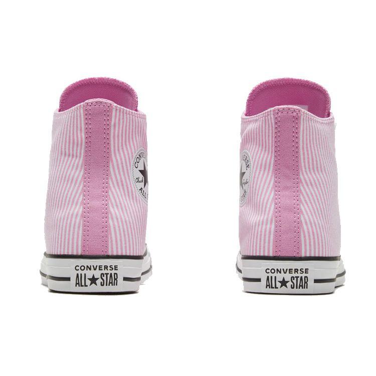 Converse Chuck Taylor All Star Pink Stripes Fashion Comfortable Lightweight High-Top Canvas Shoes Unisex Sneakers 166865C