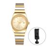 Women's Watch Stretch Band Waterproof Gold Stylish Analog Display Free Size Stainless Steel Band Quartz Fashion Accessory - Birthday Anniversary