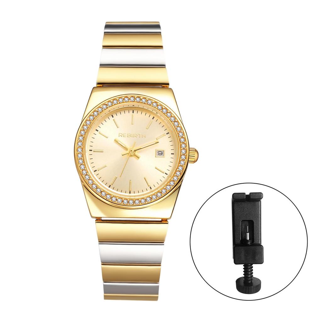 Women's Watch Stretch Band Waterproof Gold Stylish Analog Display Free Size Stainless Steel Band Quartz Fashion Accessory - Birthday Anniversary