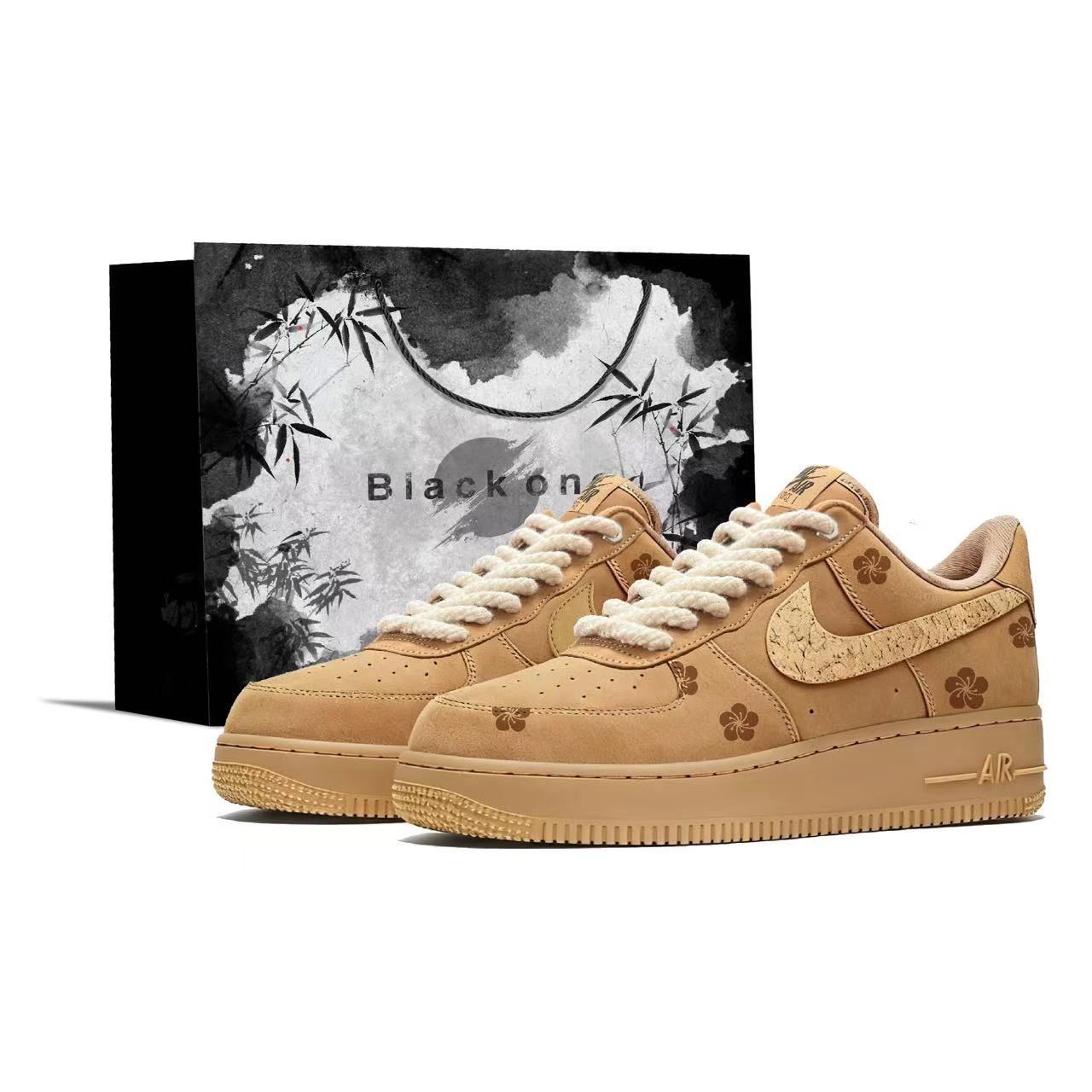 

Nike Air Force 1 All Over Print Brown Shoes Abrasion Resistant Lightweight Wear resistant And Lightweight Low top CJ9179-200(Team93-S-BOX) 42.5