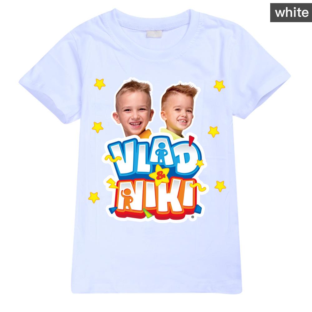 Children Cute Vlad Niki Clothes Kids Summer Fashion T-shirt Baby Boys Cartoon Tshirts Toddler Girls Short Sleeve Casual Tops