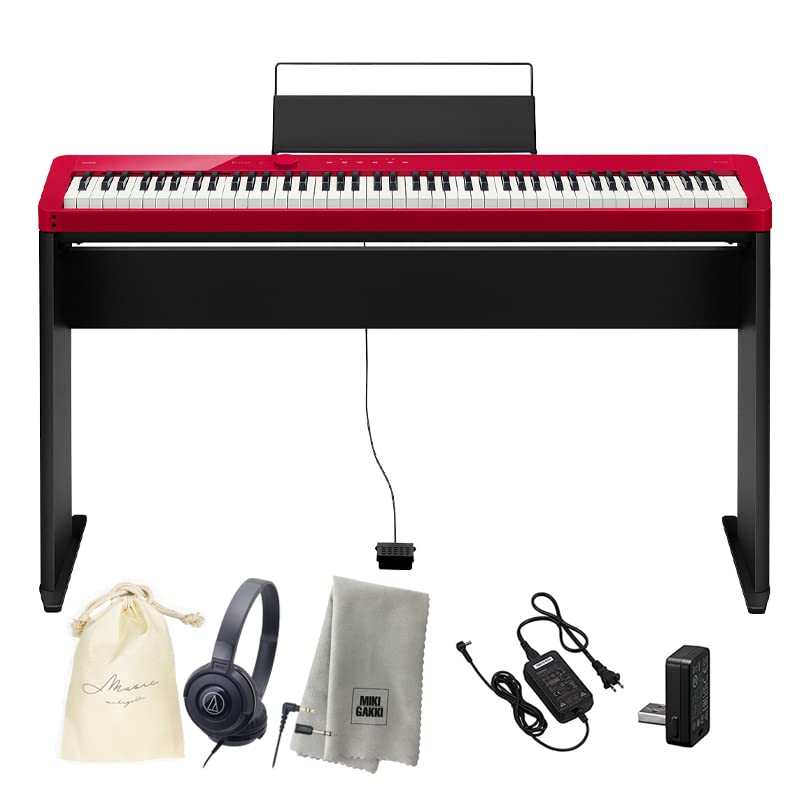 

CASIO PX-S1100RD Red [Dedicated stand (CS-68P), headphones (ATH-S100), drawstring bag, original musical instrument cross set] Privia Electronic Piano