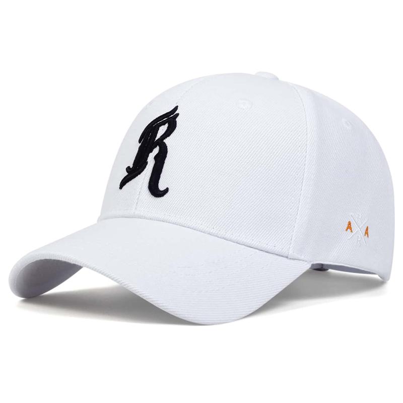 1Piece Unisex R Letter Embroidery Stitched Stitching Baseball Cap Outdoor Adjustable Sunscreen Leisure Hat Spring Autumn Travel Tourism Vacation
