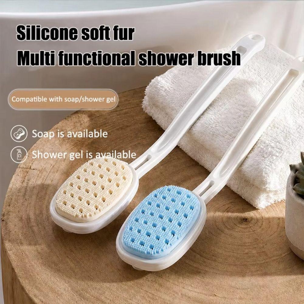 Detachable Handle Body Cleansing Tool Soft Bristle Bubble Massager Brush Bathroom Use
