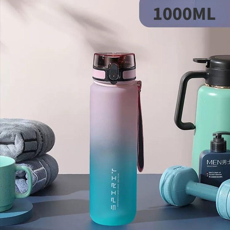 

Matte high aesthetic sports water cup with elastic buckle, gradually thickened, wear-resistant, portable outdoor space cup 901-1000ml розовый