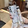Wristband Cartoon Phone Case For Samsung Galaxy A16 5G/SM-166P/E Dirt-resistant Anti-knock Fashion Design Back Cover