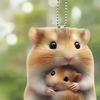 2D Acrylic Animal Hanging Ornament Car Rearview Mirror Charm Backpack Keychain Fade-Resistant Cute Car Interior Hanging Decor for Home Party Favors