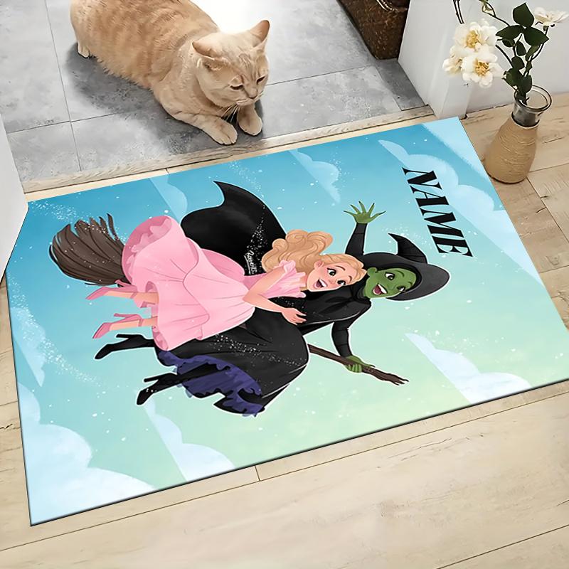 Custom Name Princess Pink Gown Carpet Rug Customizable Soft Washable Anti-Slip Home Living Room Sofa Mats Personalized Rug. 0909337