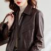 Fashionable Women's Genuine Leather Jackets for Women Spring New Short Sheepskin Versatile Coats for Small People Trendy