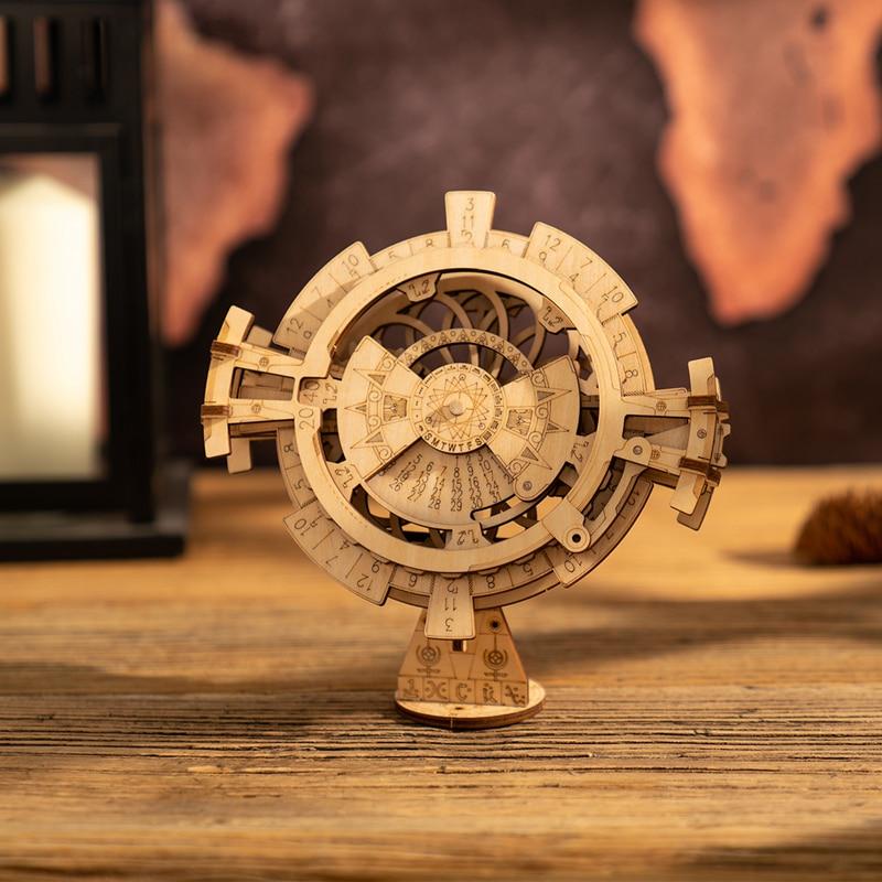 Creative DIY Perpetual Calendar Wooden Model Building Kits Assembly Toy Gift for Children Adult