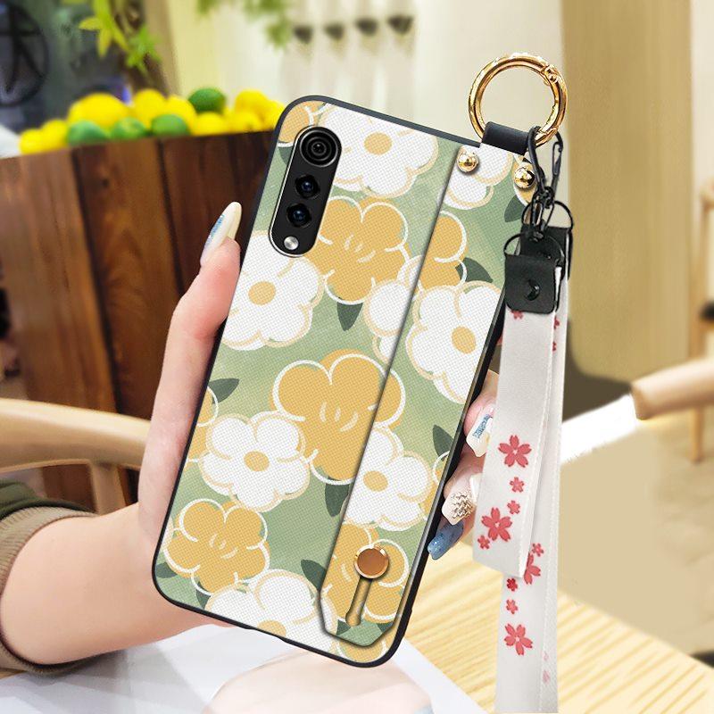 Wrist Strap Flower Phone Case For LG Velvet 4G/5G Shockproof Waterproof Soft Case Fashion Design Anti-dust Kickstand