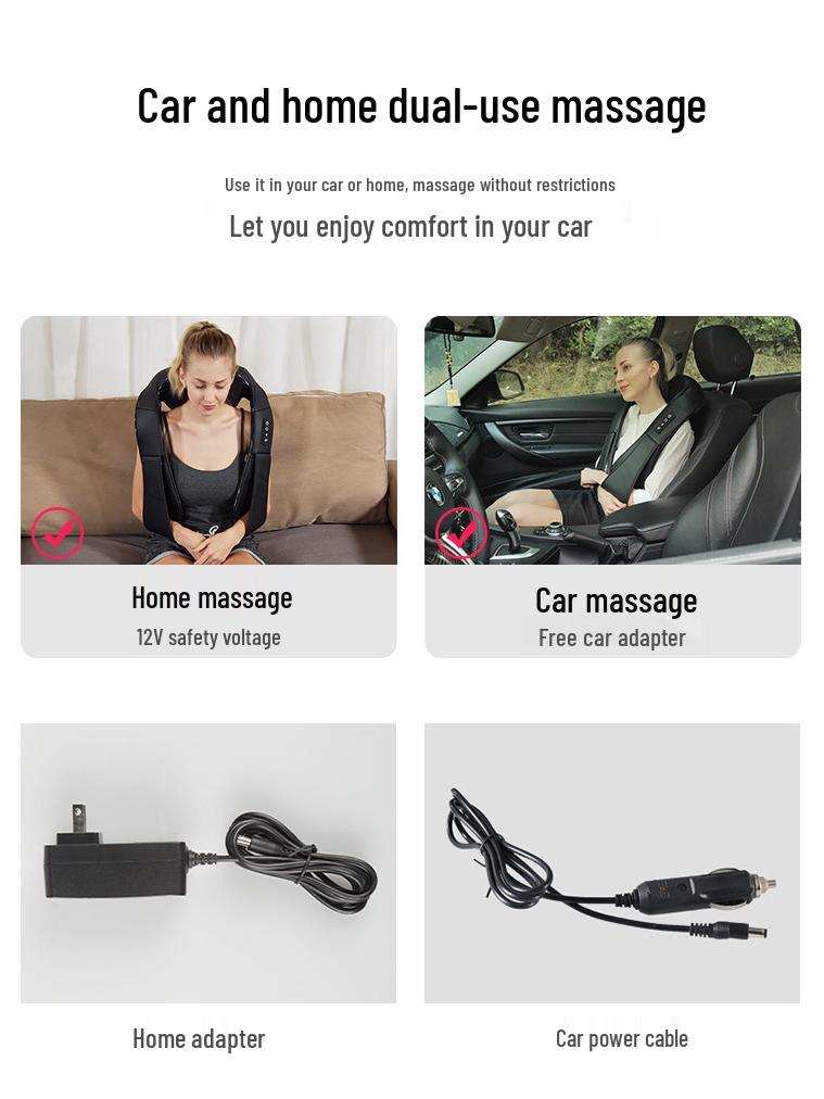 Kneading Multi-functional Electric Neck and Shoulder Massager Shawl