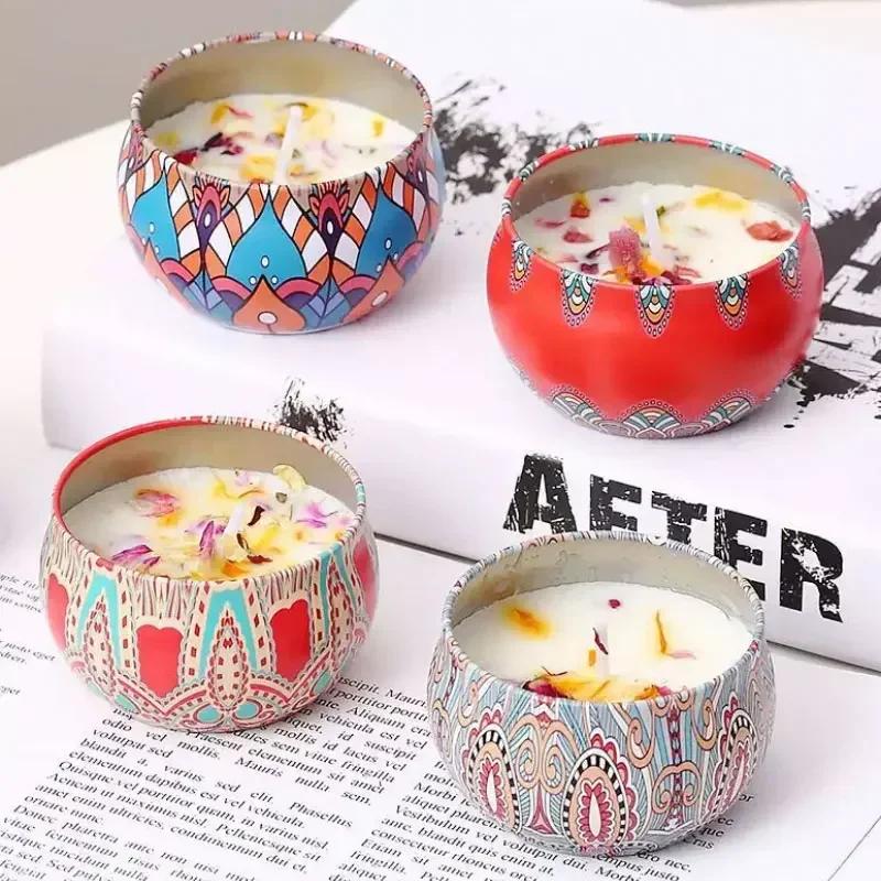 Dried flowers Scented candles DIY Get married creatively Soy candle incense companion gift A little candle for birthday present