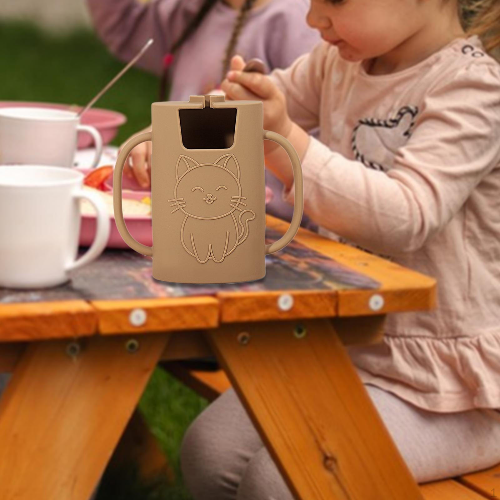 

Food & Holder Comfortable Reusable Snack Cup for Toddler Pouch Container кофейный