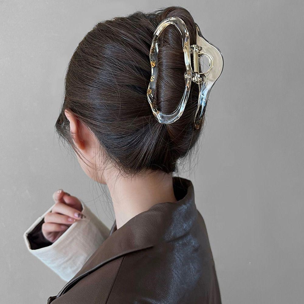 Clip Hollow out Korean Style Headwear Wave Line Hair Clip Plastic Hair Claw Female Hair Accessories
