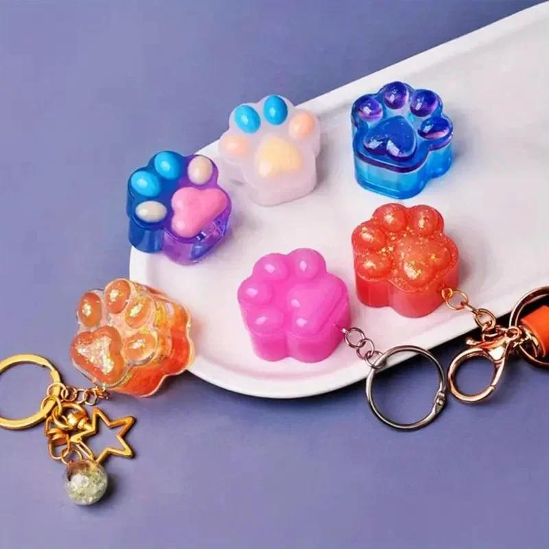 Top Quality 14Pcs Cat Paw Candle Silicone Mold DIY Aromatherapy Soap Making Resin Molds for Home Decoration Cute Pet Theme