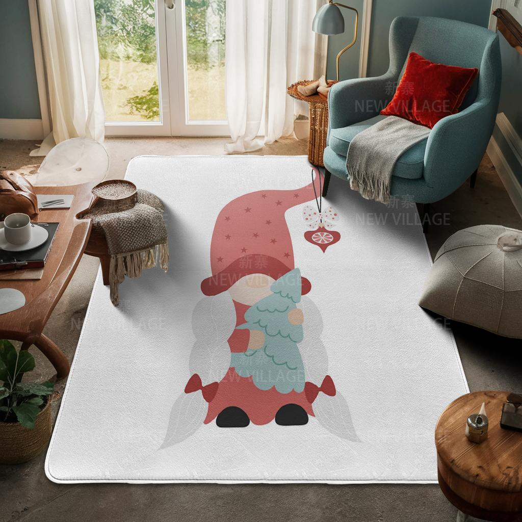 House Entrance Carpet Home Door Mat Living Room Bath Foot Bathroom Non-slip Water Absorption Rugs Bath Merry Christmas Winter