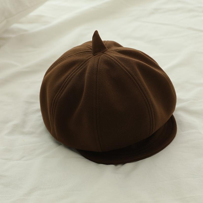 

Детская шапка, детский берет, восьмиугольная кепка, детская кепка с козырьком для мальчиков и девочек кофейный