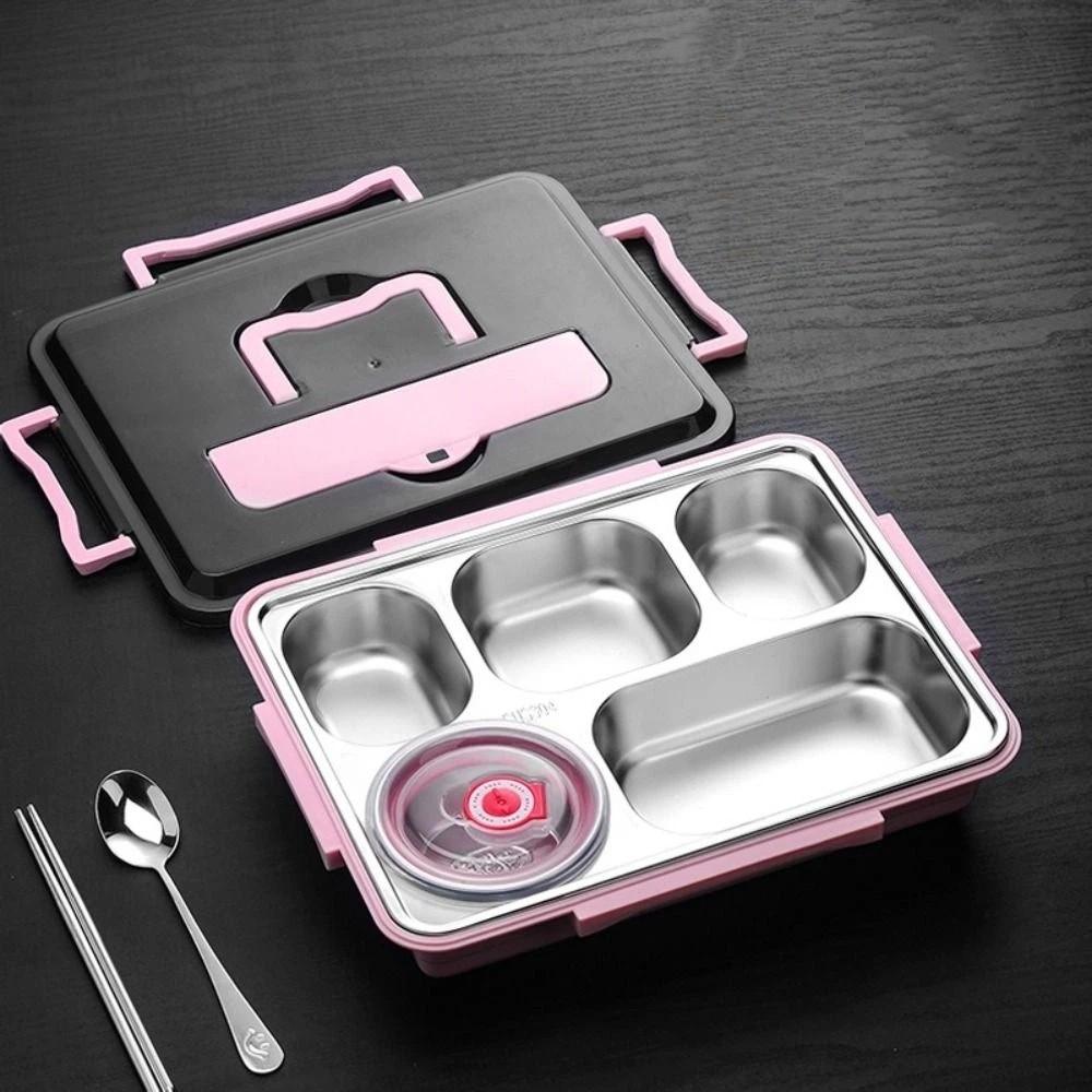 Nieszczelny Lunchbox ze stali nierdzewnej Pojemnik na żywność do mikrofalówki Praktyczny pojemnik na lunch Piknik