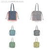 Frilled tote bag in cool gray