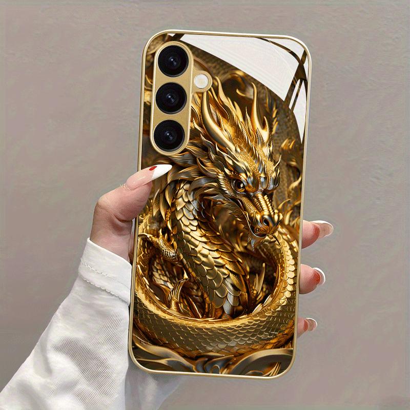 Galvanisierte goldene neue Handyhülle für Samsung Galaxy S26 Ultra S25 Plus S24 S23 S22 fe gehärtetes Glas Künstlerische Texturmuster