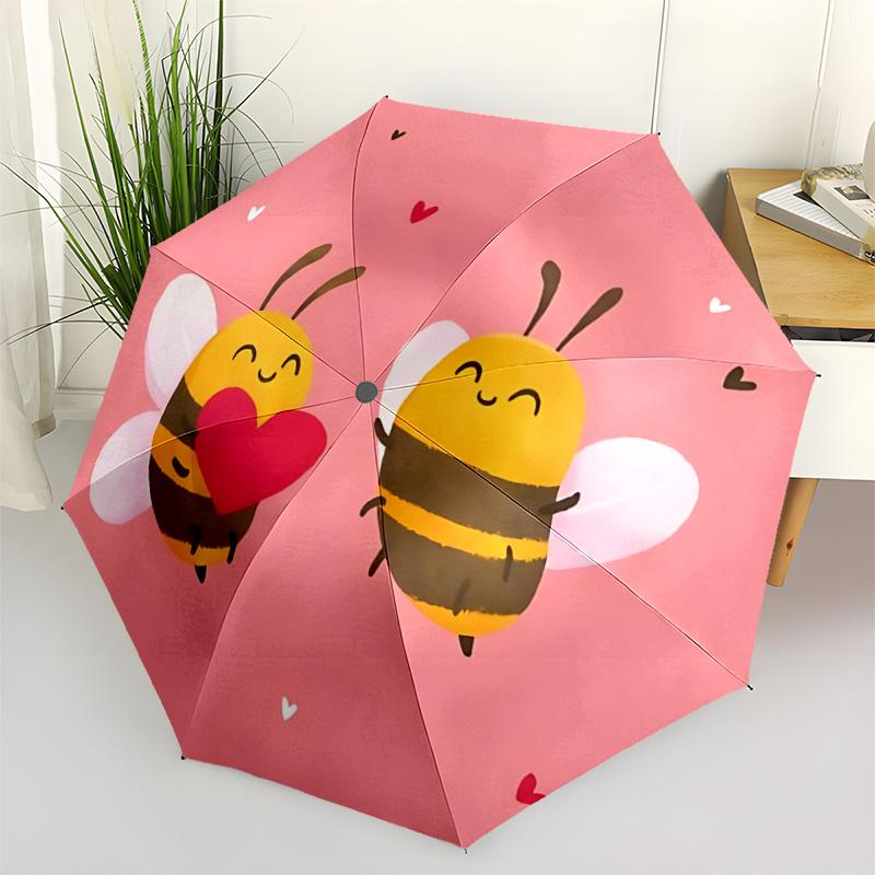 1pc Bee Love Umbrella That Opens  Closes Automatically  Perfect Gift with a Convenient Folding Mechanism 55