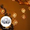 LED Halloween String Lights - Pumpkin, Ghost & Skeleton Waterproof USB/Battery Decorative Lights